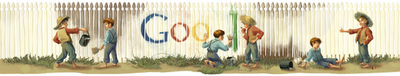 Google Doodle en honor a Mark Twain
