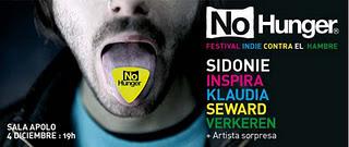 NO HUNGER Festival Indie Contra El Hambre (4 Diciembre, Sala Apolo) NO HUNGER Festival Indie Contra El Hambre (4 Diciembre, Sala Apolo)