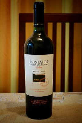 Postales del fin del mundo, Roble Malbec 2009 Postales del fin del mundo, Roble Malbec 2009