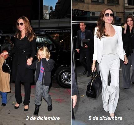 Angelina Jolie en Manhattan y del negro al blanco Angelina Jolie en Manhattan y del negro al blanco