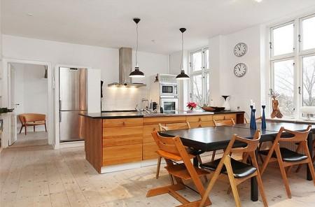 Vivir en un dúplex de 222m² suelo de parquet de tablas anchas estilo nórdico estilo escandinavo diseño de interiores diseño danés decoración de interiores decoración de dúplex decoración de áticos decoración danesa