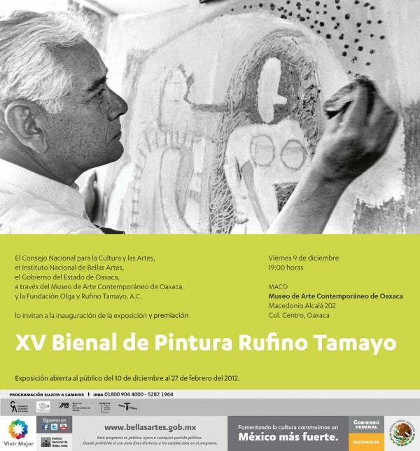 XV Bienal de Pintura Rufino Tamayo @ Museo de Arte Contemporáneo de Oaxaca