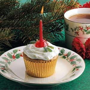 Cupcakes para la Navidad Confitadas acebo Magdalenas Receta