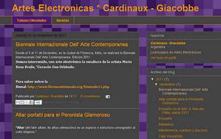 Presentación del blog: Artes Electronicas * Cardinaux - Giacobbe