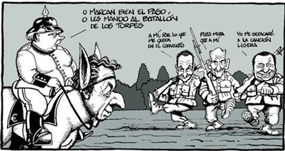 Merkel marcando el paso Merkel marcando el paso