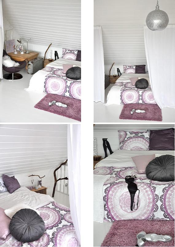 Dormitorio Blanco, Gris y Púrpura - Paperblog