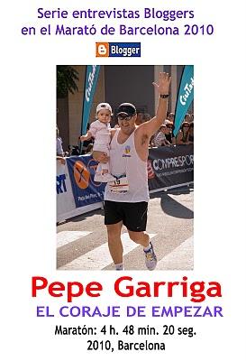 Serie Entrevistas Bloggers en el Marató de Barcelona 2010 - Pepe Garriga - El coraje de empezar Serie Entrevistas Bloggers en el Marató de Barcelona 2010 - Pepe Garriga - El coraje de empezar