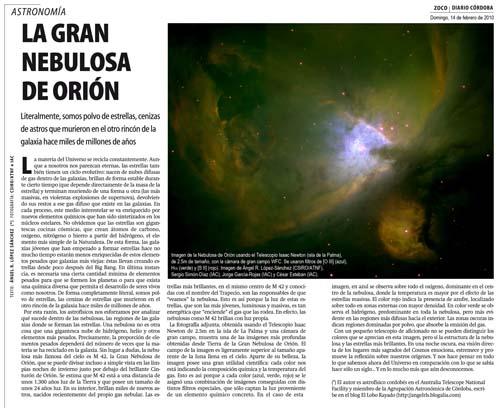 Zocos de Astronomía de febrero y marzo Zocos de Astronomía de febrero y marzo