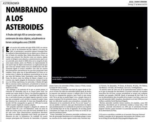 Zocos de Astronomía de febrero y marzo Zocos de Astronomía de febrero y marzo