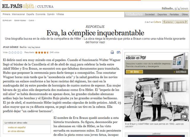 Nueva imagen de Eva Braun en una reciente biografía Nueva imagen de Eva Braun en una reciente biografía