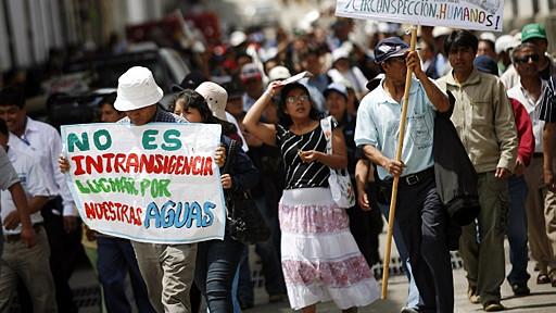 protesta en cajamarca