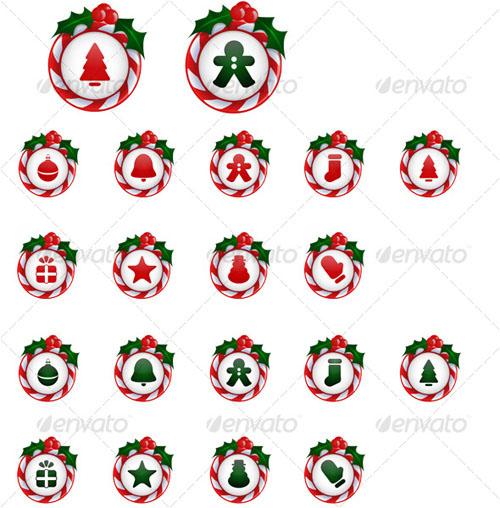 15 Sets de iconos Navideños para decorar tu sitio web o blog