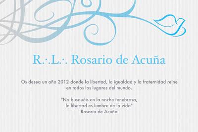 Los deseos de la Logia Rosario Acuña para el año 2012