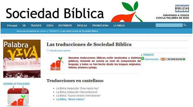 Sociedad Bíblica de España ofrece descargas gratuitas de la Biblia en castellano
