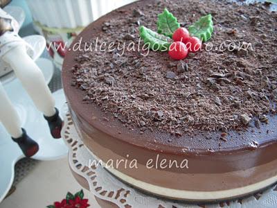 Tarta a los tres chocolates. Tarta a los tres chocolates.