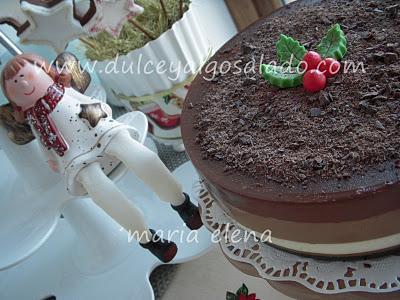 Tarta a los tres chocolates. Tarta a los tres chocolates.