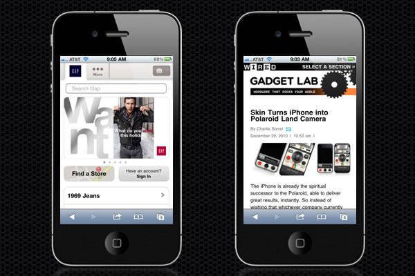 Tendencias de Diseño Web en 2011 Web Design Trends : Mobile Web Design 3