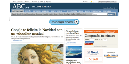 ABC.es Es un sitio que descubrí este año y que también merece más de una visita diaria. Se actualiza de acuerdo a los distintos temas brindando siempre una buena calidad de contenidos y fuentes.