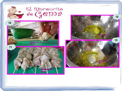 BROCHETAS BRASEADAS AL AJILLO. BROCHETAS BRASEADAS AL AJILLO.