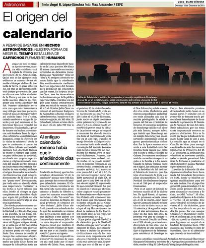 El origen del calendario