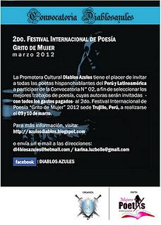 Concurso Latinoamericano de Poesía Rumbo a Grito de Mujer Perú 2012 Concurso Latinoamericano de Poesía Rumbo a Grito de Mujer Perú 2012