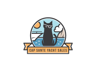 Diseños de logotipos creativos de gatos