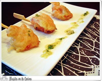 Piruleta de langostinos Piruleta de langostinos