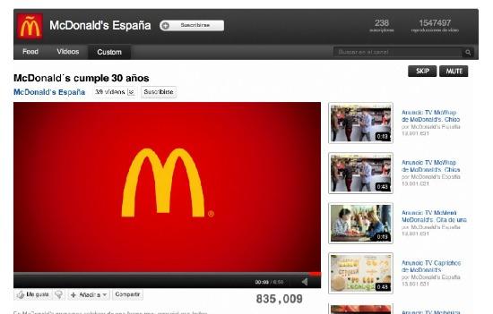 Los 10 spots más vistos en Youtube España en 2011