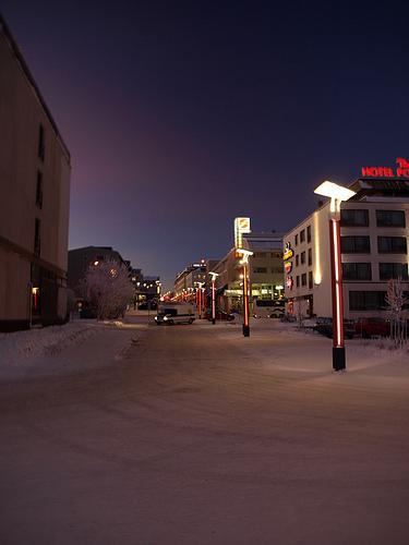 Calle en Rovaniemi contacto con Rovaniemi