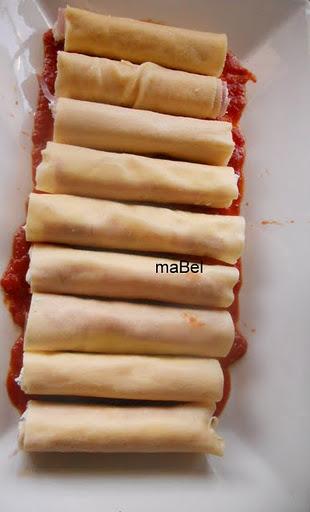 Canelones caseros, canellonni, manicotti Canelones caseros, canellonni, manicotti