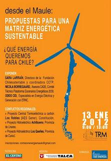 Ciudadanía organizada realizará seminario de energía en el Maule
