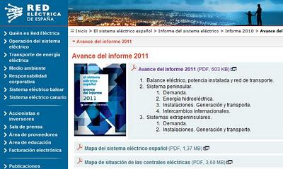 Informe del sistema eléctrico español 2011