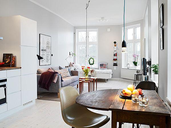 Decoración de interiores. Un bonito apartamento pequeño de 39 M²