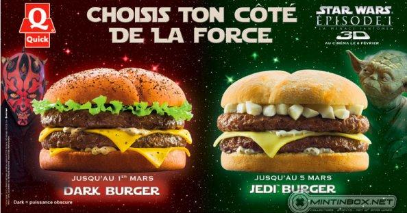 Con el estreno de “La amenaza fantasma 3D” llegan las hamburguesas “Star Wars”. Elige tu lado de la fuerza…