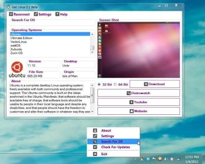 Descarga Linux desde tu escritorio Windows con Get Linux