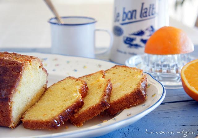 Cake de naranja glaseado