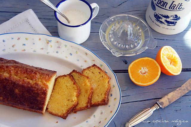 Cake de naranja glaseado