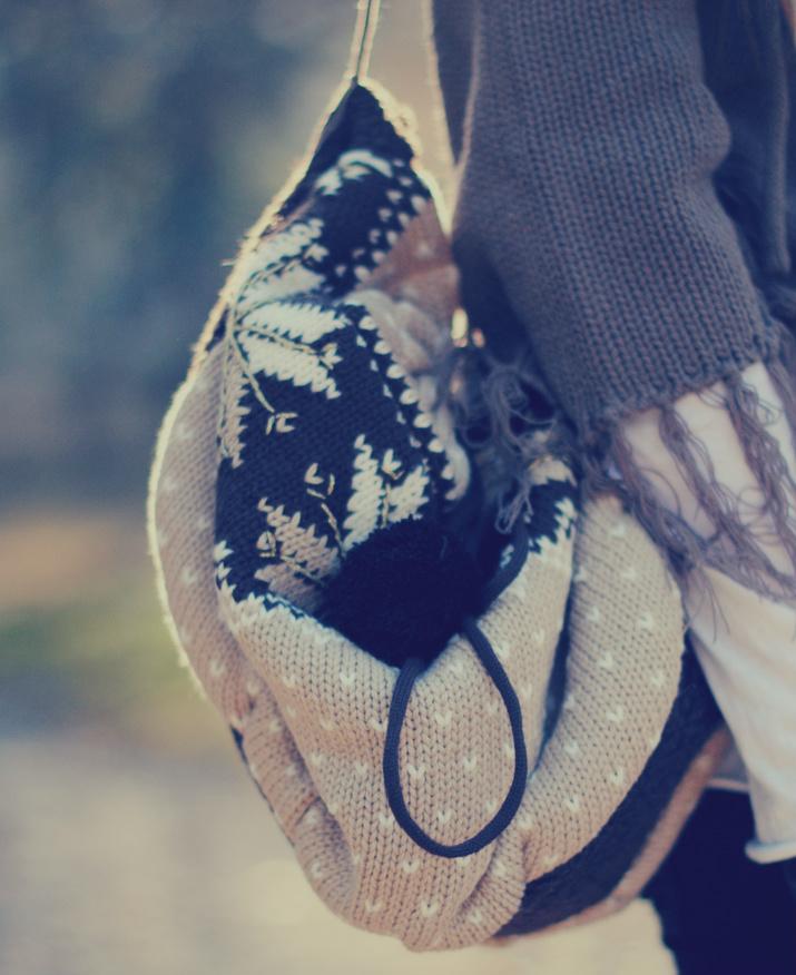 Snow stars on my bag...