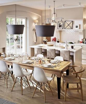 COCINA + COMEDOR + LIVING RUSTICO