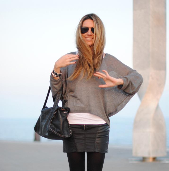 Studded boots in front of the sea Studded boots in front of the sea