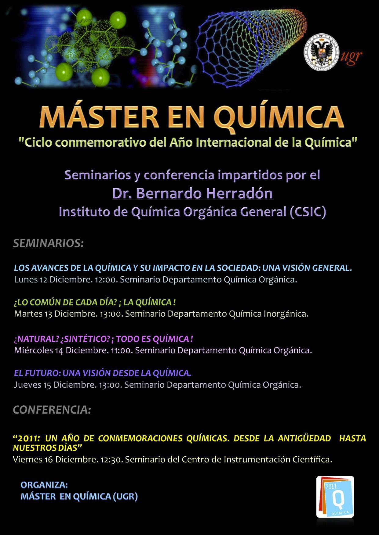 Master_Quimica_UGR Ciclo conmemorativo del AIQ en Granada