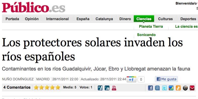 PUBLICO_Protectores Solares_Rios ¿Químicos ayudando a la química?