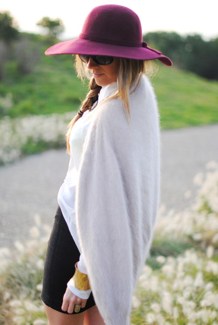 Burgundy hat