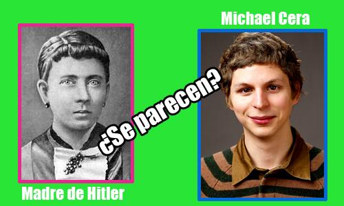¿Se parece la madre de Hitler a Michael Cera - el actor de Scott pilgrim- ?