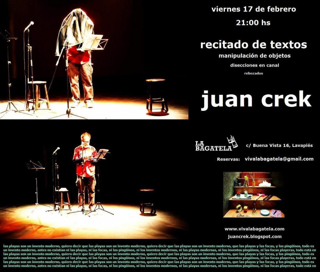 JuanCrek - La Bagatela 17feb Juan Crek en La Bagatela