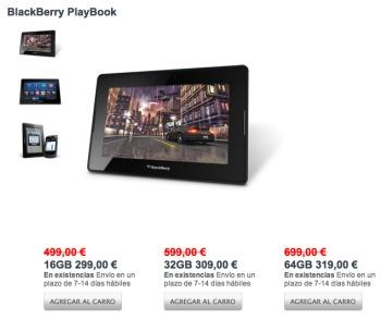 La rebaja de la Blackberry Playbook llega a España La rebaja de la Blackberry Playbook llega a España