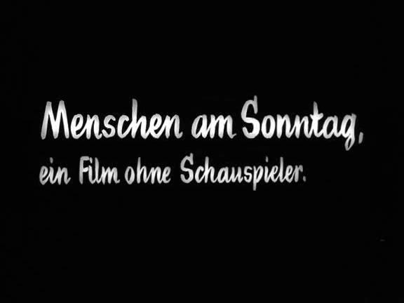 Menschen am Sonntag - Gente en Domingo