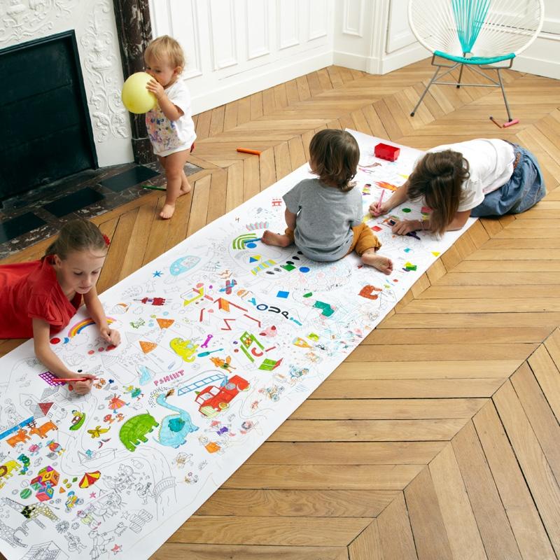 pintar Coloromy, papel para colorear de 3 metros de largo