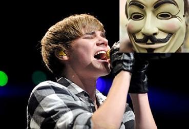 Anonymous amenaza sitios de Justin Bieber