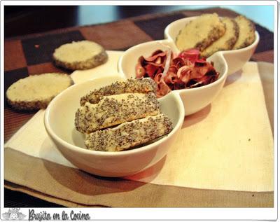 Galletas de queso azul y amapola